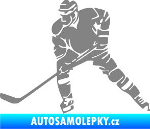 Samolepka Hokejista 026 levá šedá
