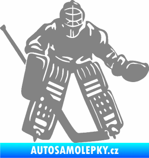 Samolepka Hokejista 028 levá brankář šedá