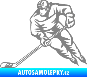 Samolepka Hokejista 030 levá šedá