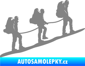 Samolepka Horolezci pravá šedá