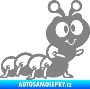 Samolepka Housenka 002 pravá šedá