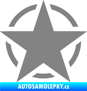 Samolepka Hvězda US Army 001 šedá