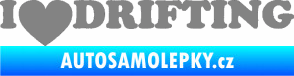Samolepka I love drifting šedá