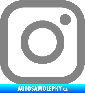 Samolepka Instagram logo šedá