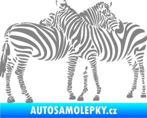 Samolepka Interiér 019 pravá zebry šedá