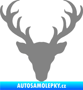 Samolepka Jelen trofej 003 šedá