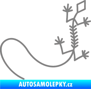 Samolepka Ještěrka 007 pravá šedá