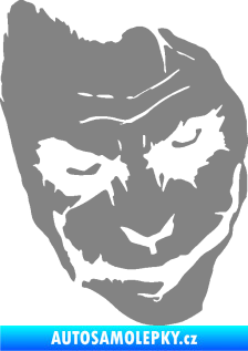 Samolepka Joker 002 pravá tvář šedá