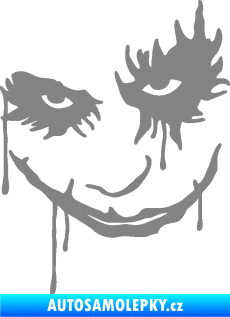 Samolepka Joker 003 levá tvář šedá