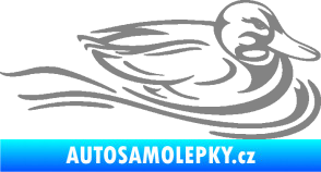 Samolepka Kachna 003 pravá ve vodě šedá