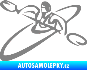 Samolepka Kajakář 001 levá šedá