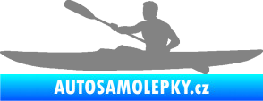 Samolepka Kajakář 003 levá šedá
