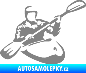 Samolepka Kajakář 004 pravá šedá