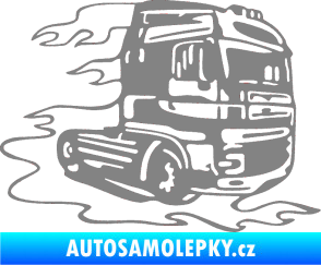 Samolepka Kamion 003 pravá nákladní auto šedá