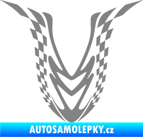Samolepka Kapota 006 šachovnice šedá