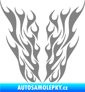 Samolepka Kapota 012 plameny šedá