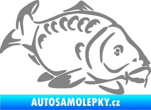 Samolepka Kapr 006 pravá šedá