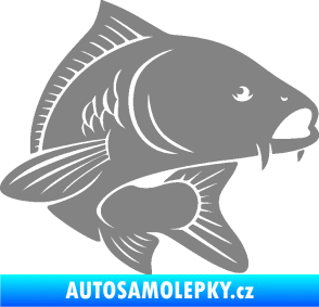 Samolepka Kapr 008 pravá šedá