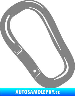 Samolepka Karabina 001 levá alpinismus šedá