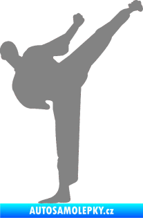 Samolepka Karate 001 pravá šedá