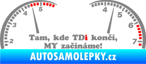 Samolepka Kde TDi končí šedá