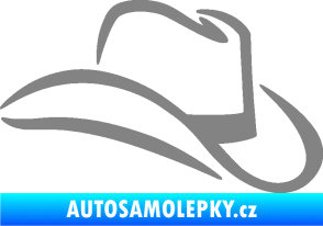 Samolepka Klobouk 002 pravá šedá