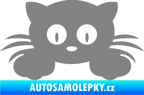 Samolepka Kočka 007 levá šedá