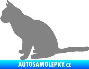 Samolepka Kočka 008 levá šedá