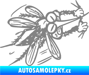 Samolepka Komár 002 pravá šedá