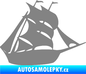 Samolepka Koráb 001 pravá šedá