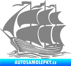 Samolepka Koráb 002 levá šedá