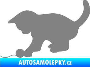 Samolepka Koťátko 001 levá šedá