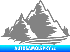 Samolepka Krajina hory 003 levá šedá