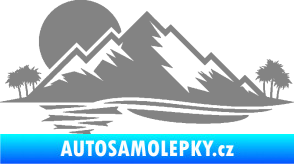 Samolepka Krajina hory 004 levá šedá