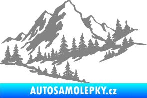 Samolepka Krajina hory 007 pravá šedá