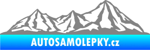 Samolepka Krajina hory 019 pravá šedá
