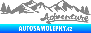 Samolepka Krajina hory 028 pravá šedá