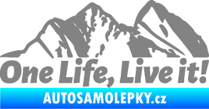 Samolepka Krajina hory 029 levá šedá