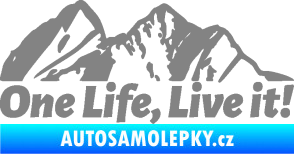 Samolepka Krajina hory 029 pravá šedá