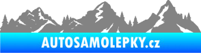 Samolepka Krajina hory 035 levá šedá