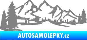 Samolepka Krajina hory 038 levá šedá