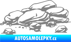 Samolepka Krajina kameny 001 šedá
