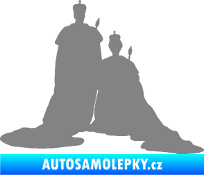 Samolepka Král a královna  šedá
