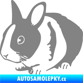 Samolepka Králík 002 levá zakrslý králíček šedá