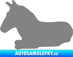 Samolepka Kůň 017 levá ležící šedá