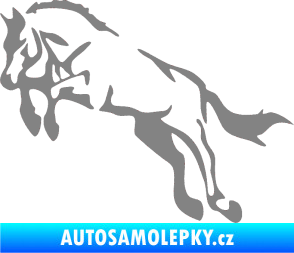 Samolepka Kůň 025 levá skok šedá