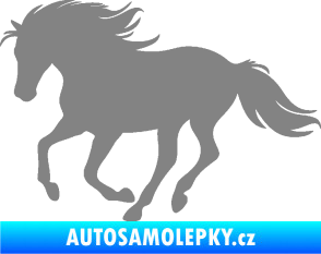 Samolepka Kůň 071 levá běžící šedá