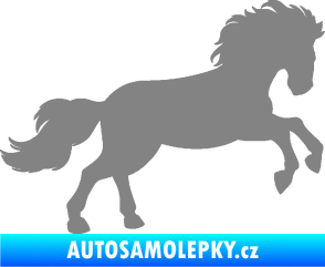 Samolepka Kůň 098 pravá běh šedá