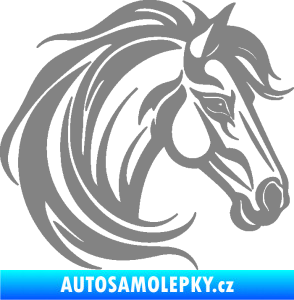 Samolepka Kůň 103 pravá hlava šedá