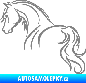 Samolepka Kůň 104 levá šedá